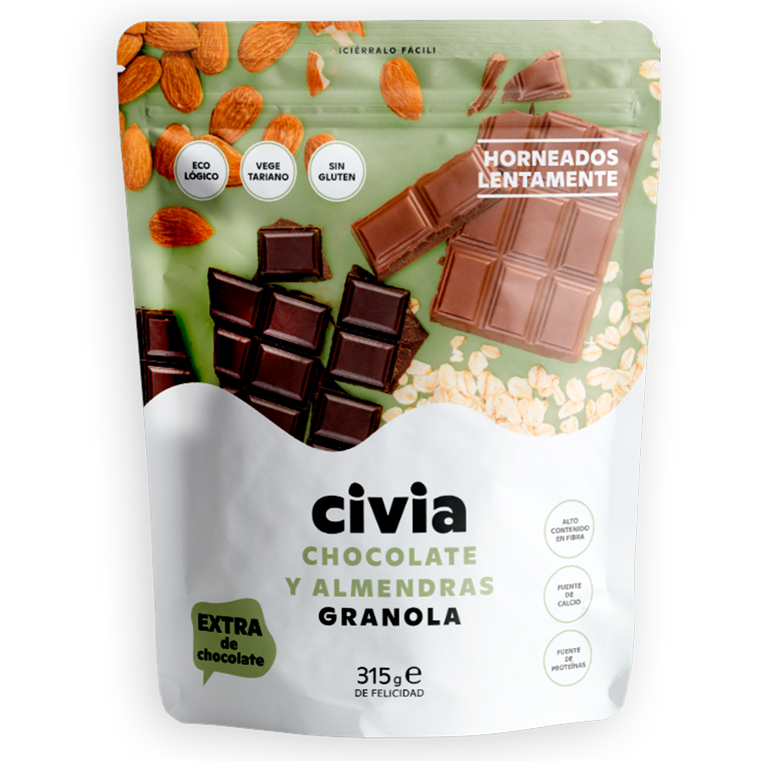 Granola Chocolate y Almendras<br> BIO Sin Gluten · 300g