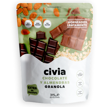 Granola Chocolate y Almendras<br> BIO Sin Gluten · 300g
