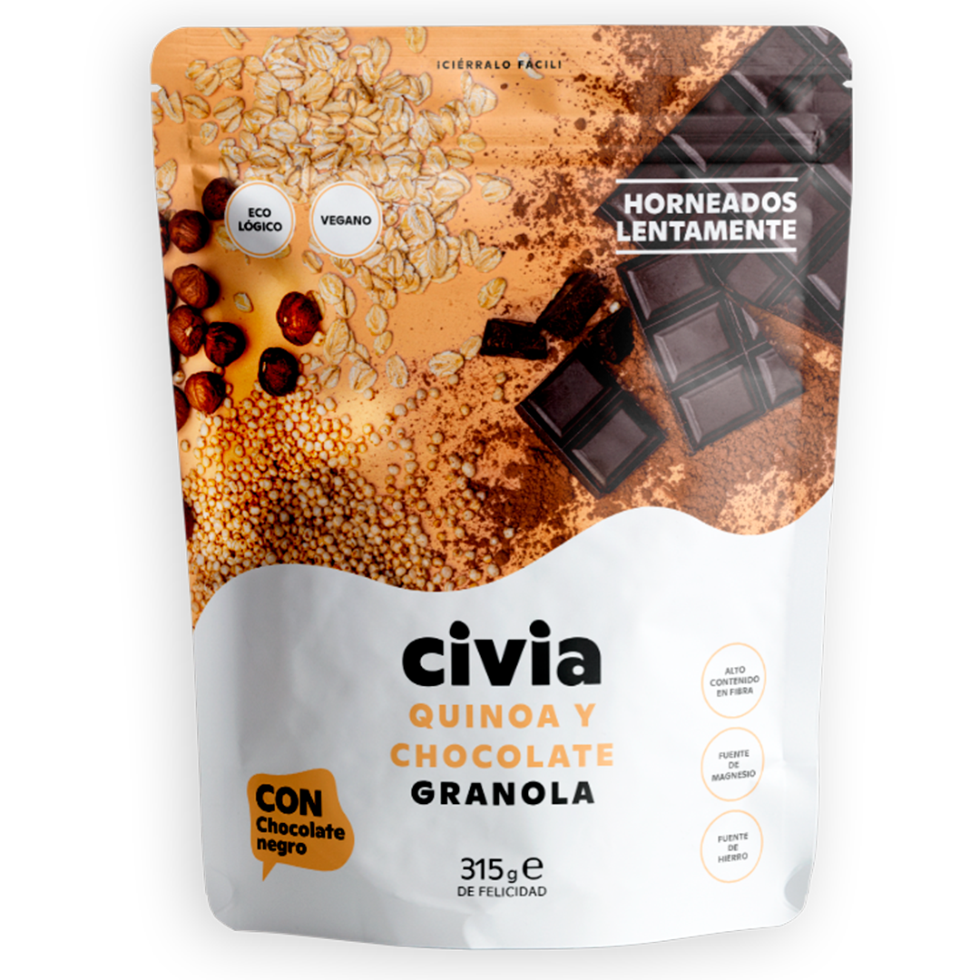 Granola Quinoa y Chocolate<br>BIO Sin Gluten · 300g